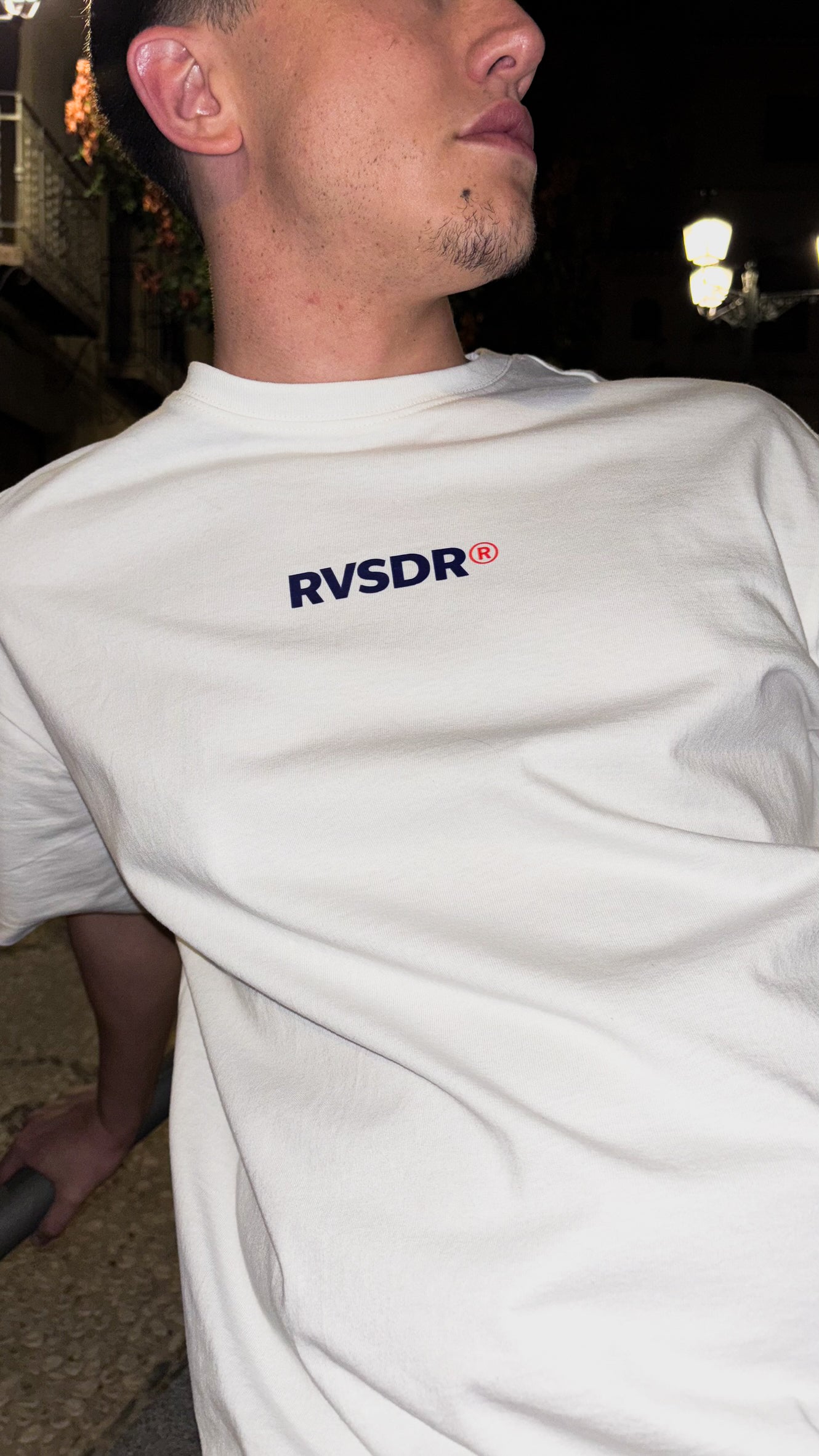 ROLL&WAVE WHITE OVERSIZED TEE